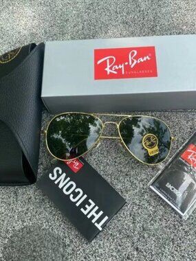 Ray-Ban 3025 Green Aviator Sunglasses 58mm